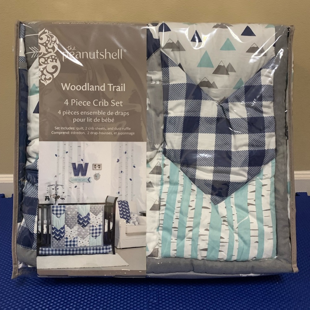 Never opened crib bedding set